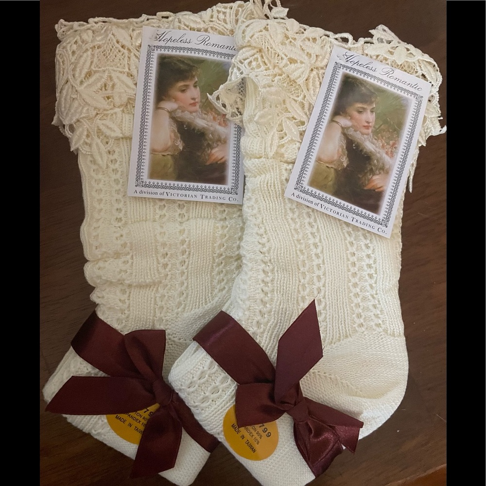 Victorian lace boot socks. Brand new!